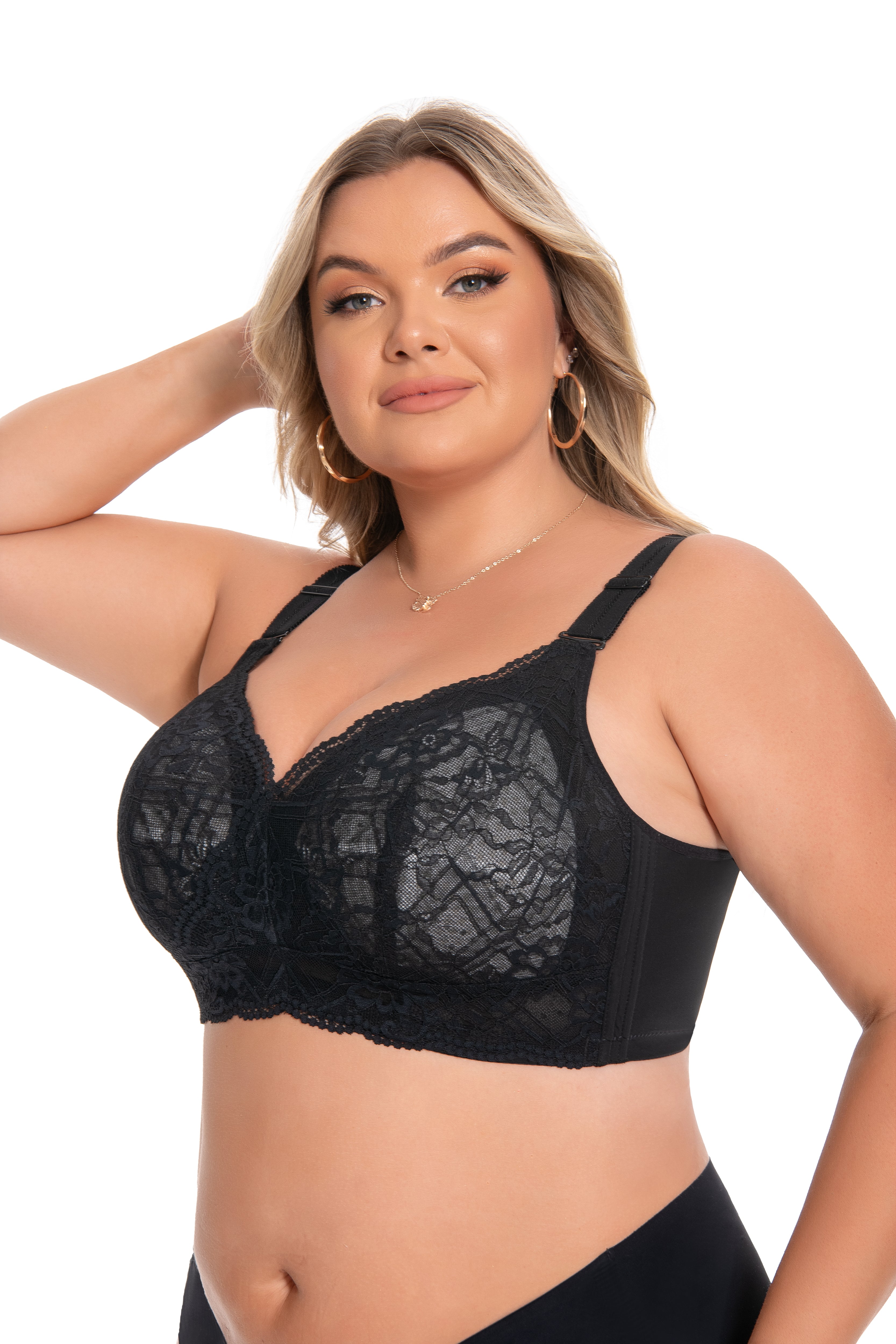 Stella Leah Magic bra (Black)-Wireless bra for woman with big breast, –  StellaLeah